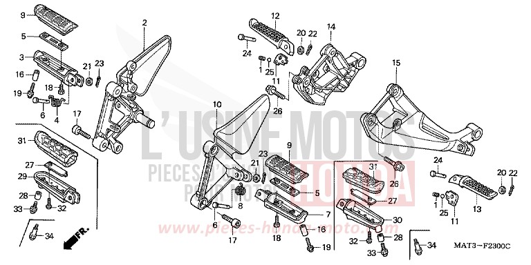 STEP for Super Blackbird DARKNESS BLACK METALLIC (NH463) from 2001